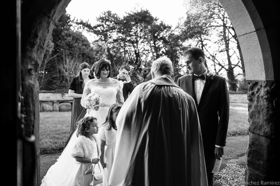 documentary wedding photography. Bride at Church